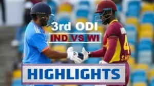 Ind vs WI 3rd ODI 2023 highlights