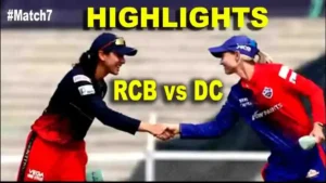 RCB W Vs DC W WPL Highlights 2024